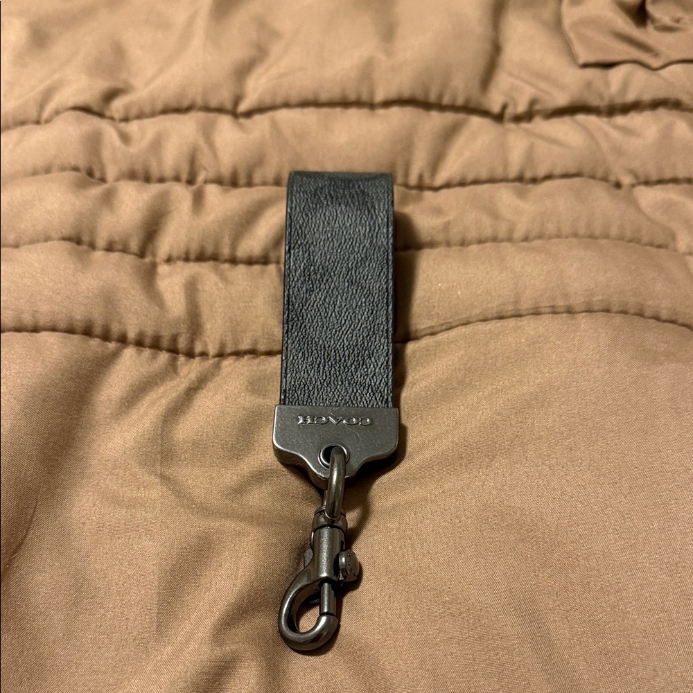 Coach Black Leather Bag Charm